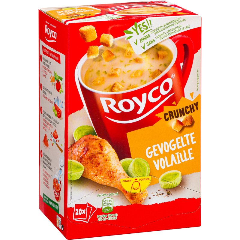 Soupe Royco Volaille Crunchy - Boîte de 20 sachets