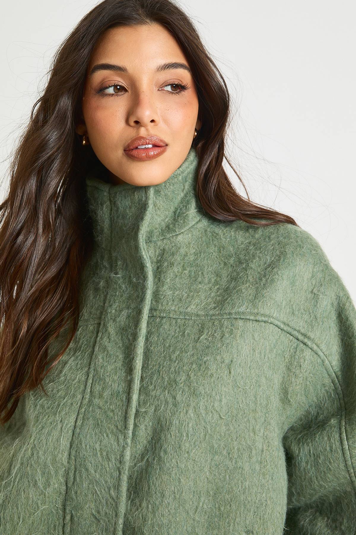 boohoo Veste Bomber Aspect Laine Texturée