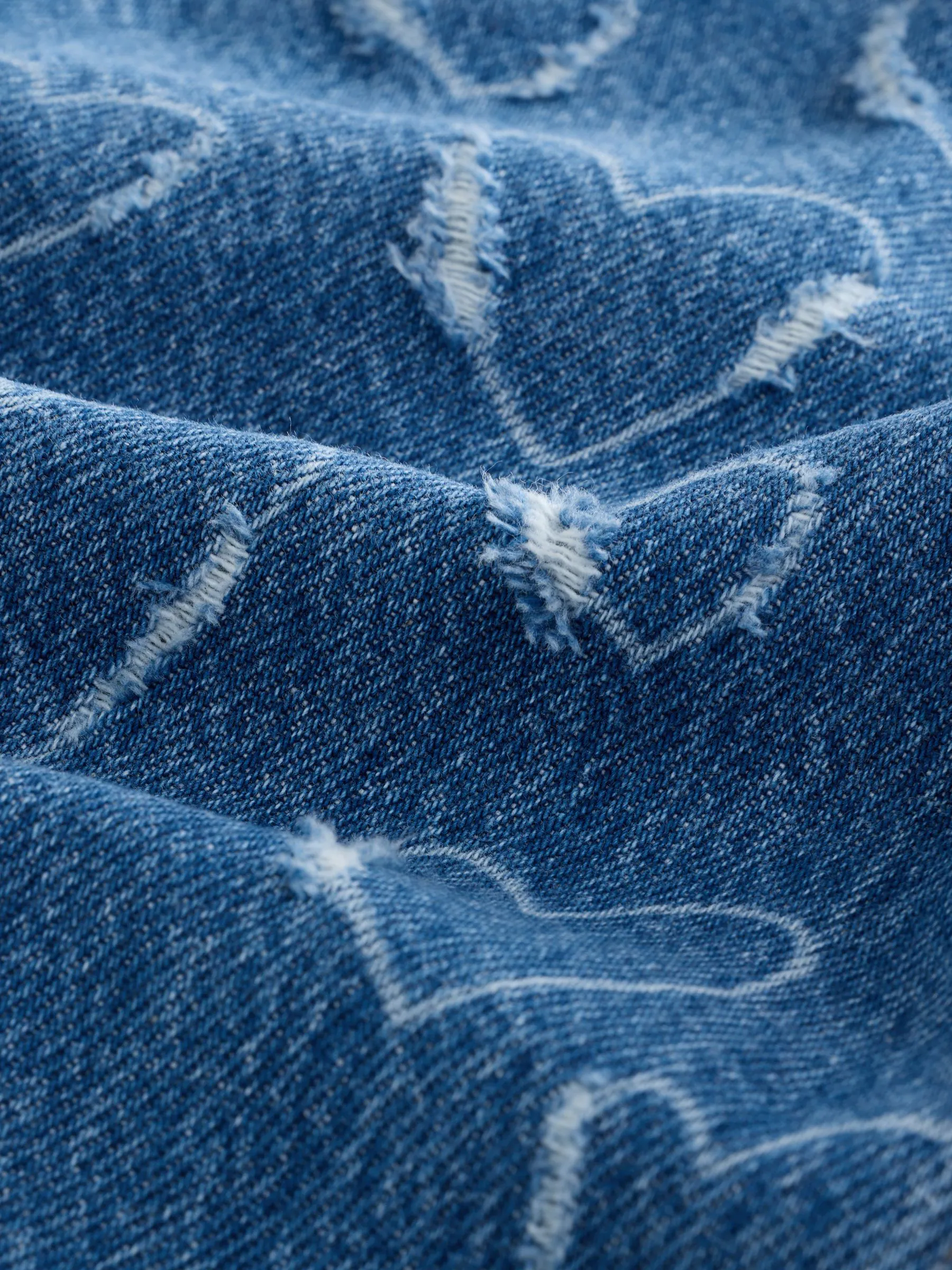 Middelblauw Denim Hart - Jeans met rechte pijpen (3-16jr)