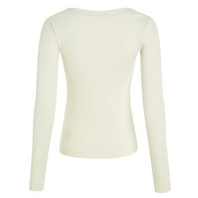 Tee-shirt à manches longues femme Rib Monologo CALVIN KLEIN