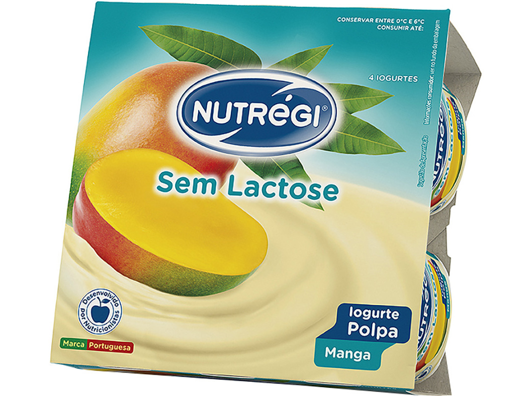 IOGURTE NUTRÉGI SEM LACTOSE POLPA MANGA 4X120G