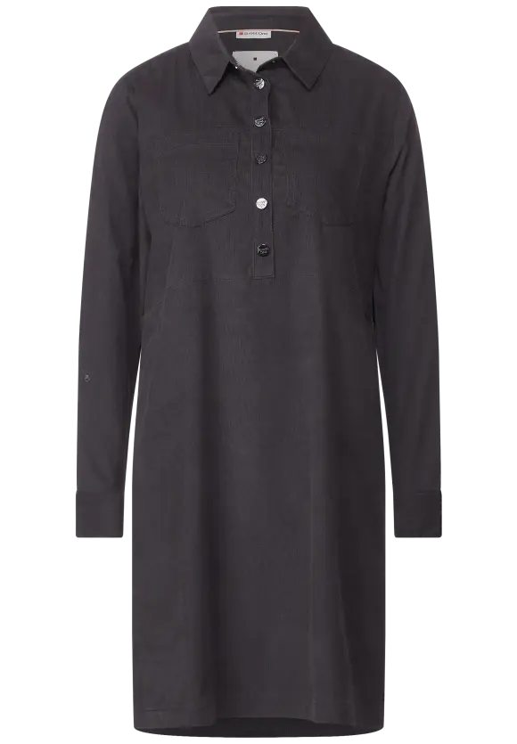 Cordkleid mit Taschen - dark pure grey