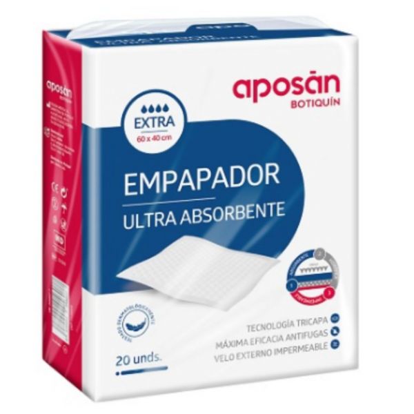 Aposán Resguardo Cama 60x40cm 20 unidades