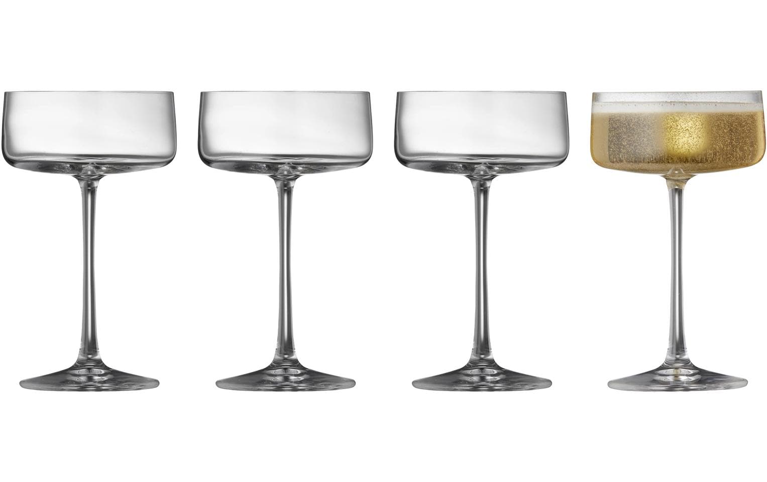 Champagnerglas Zero 4 Stück, 26 clChampagnerschale aus ultraklarem Kristallglas