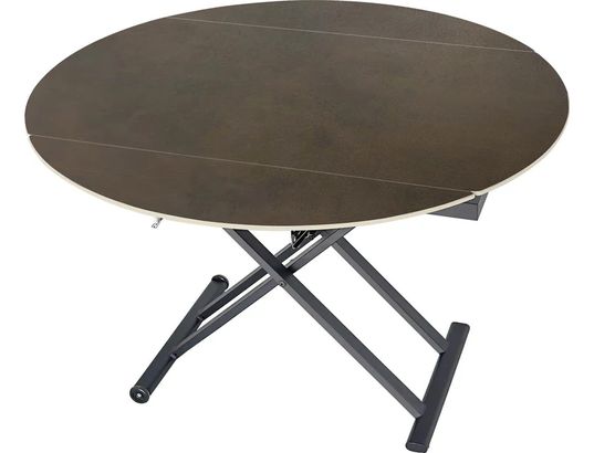 CONCEPT1 - Table basse Marbella relevable marron 70-120x120x34/80