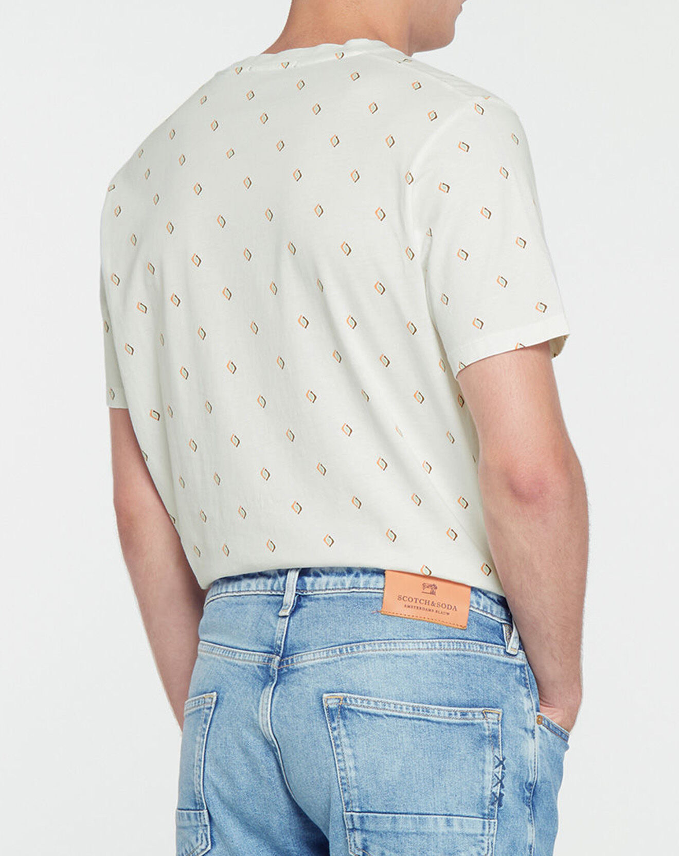 Scotch & Soda T-Shirt Microprint blanc