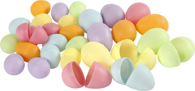 Æg - H 4,5+6 CM - Ø 3+4 CM - Pastelfarver - 180 Stk