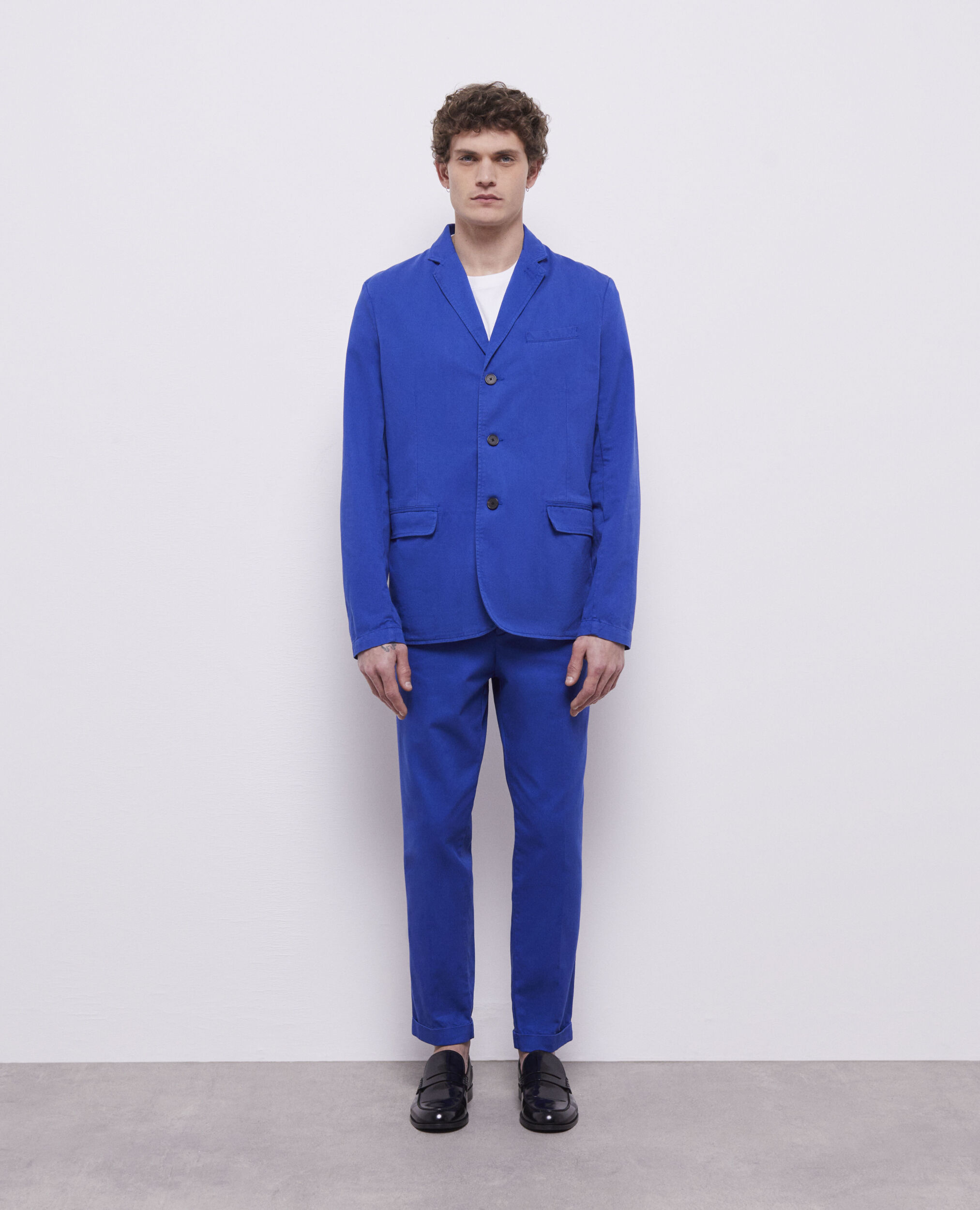 Veste bleue en coton