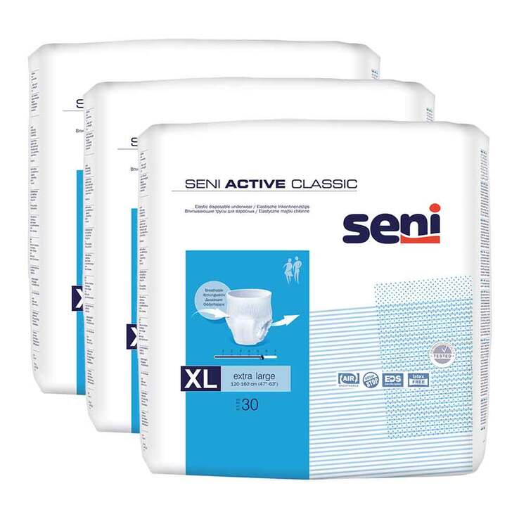 Seni® Active Classic Inkontinenzslip Einmal XL, 3X30 St