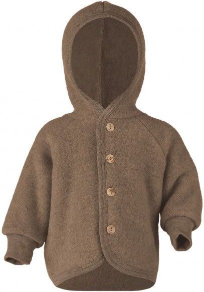 Engel - Kinder Kapuzenjacke - Wollen Vest - Bruin - 100% Wol