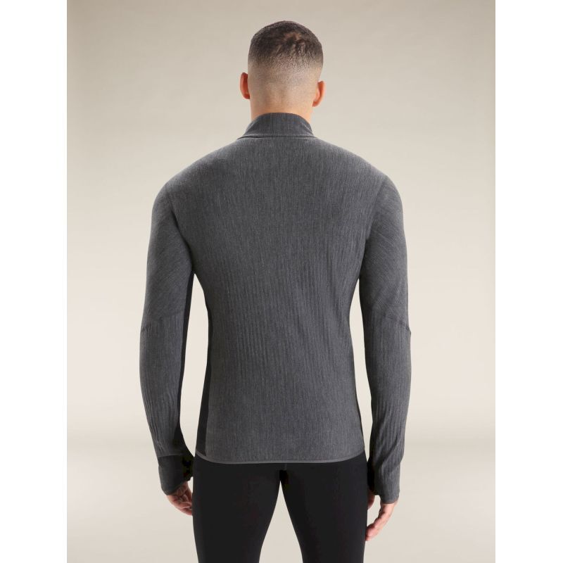 Descender LS Zip - Polaire en laine mérinos homme