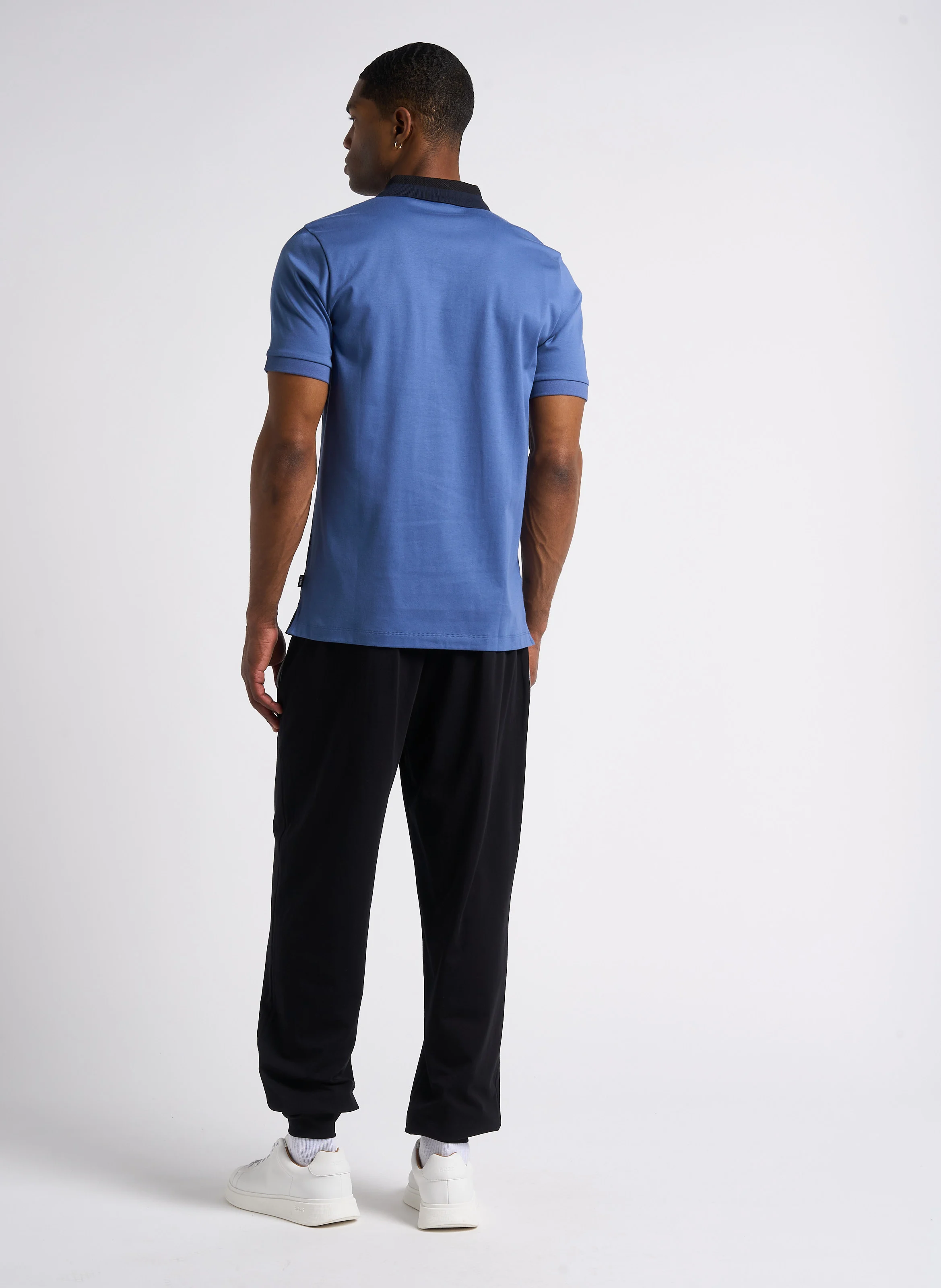 Jogging droit en coton | Noir