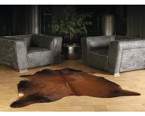 Koeienhuid, lichtbruin, 210x190 cm