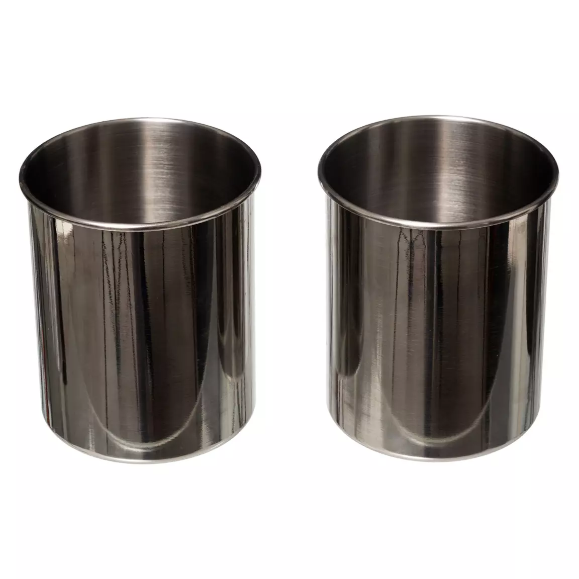 Lot de 2 pots à ustensiles Siao Inox et bambou