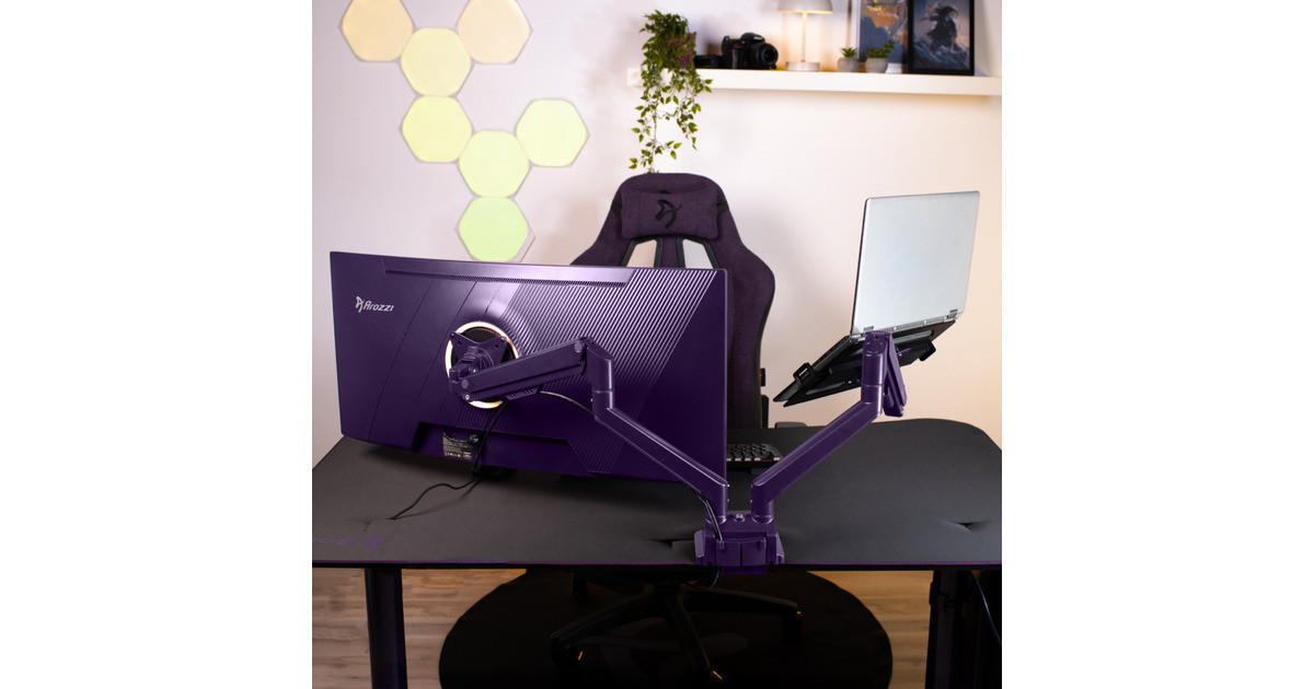 ArozziAlzare Neo Duo - Gas Spring Monitor Arm - Purple monitorarm  (Paars)