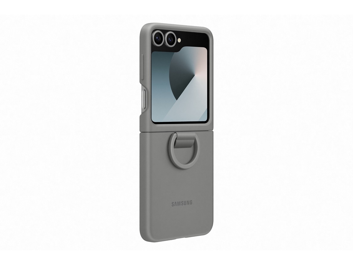 CAPA SILICONE SAMSUNG C/ANEL GALAXY Z FLIP6 CINZA