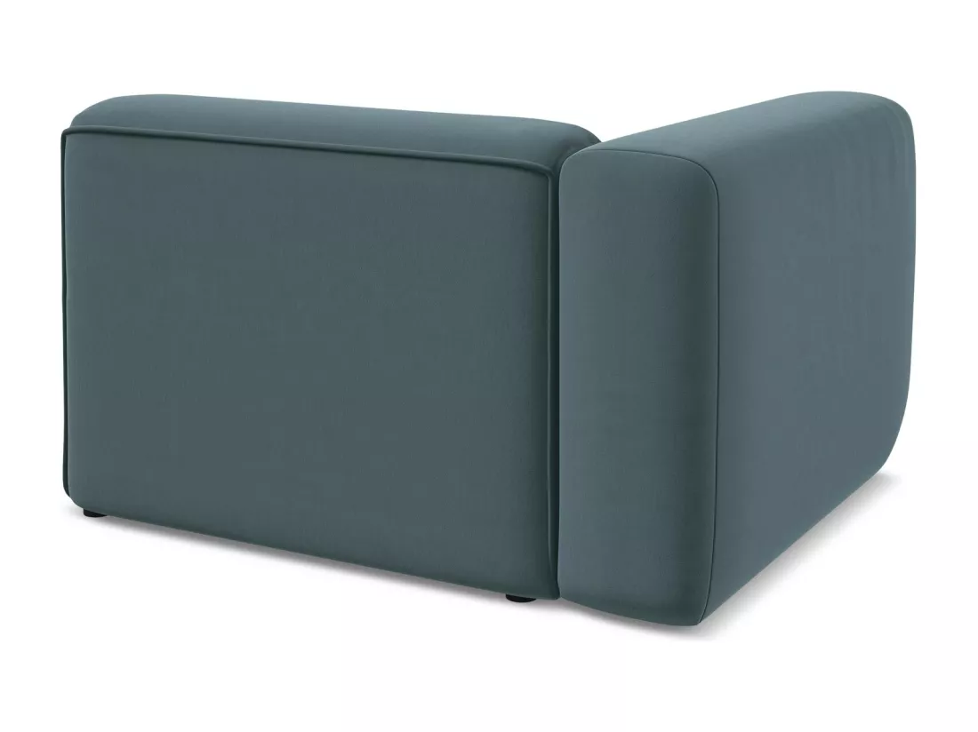Module avec accoudoirs gauche en velours - marin - EKAHI