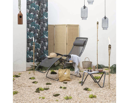 Lafuma tuinstoel 90 x 76 x 125 cm staal zwart