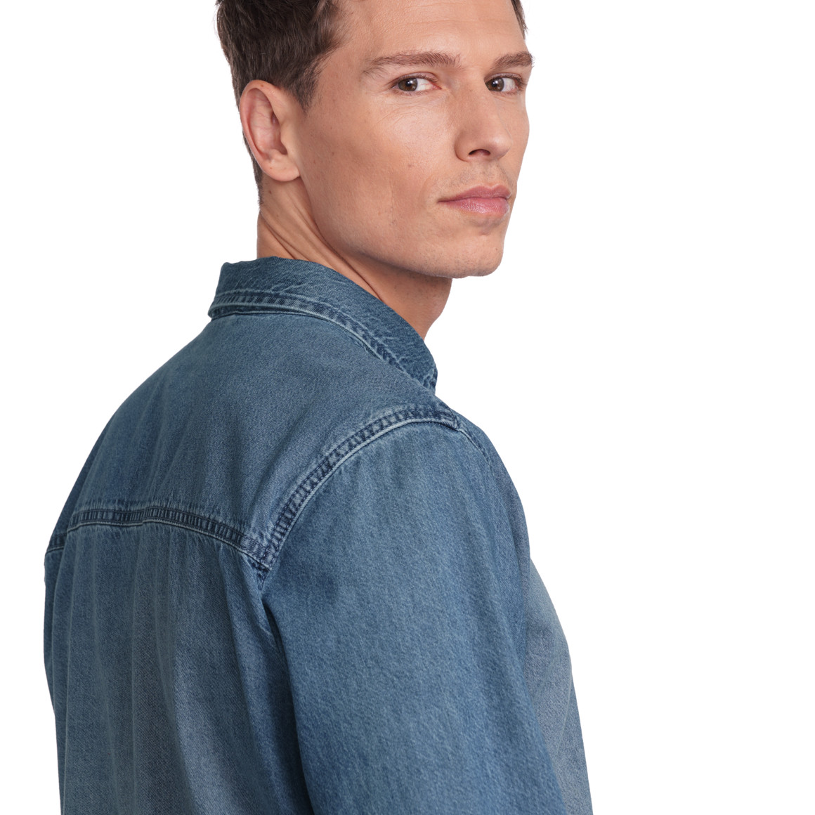 Jonas Nielsen Herren Jeanshemd aus Bio-Baumwolle blau