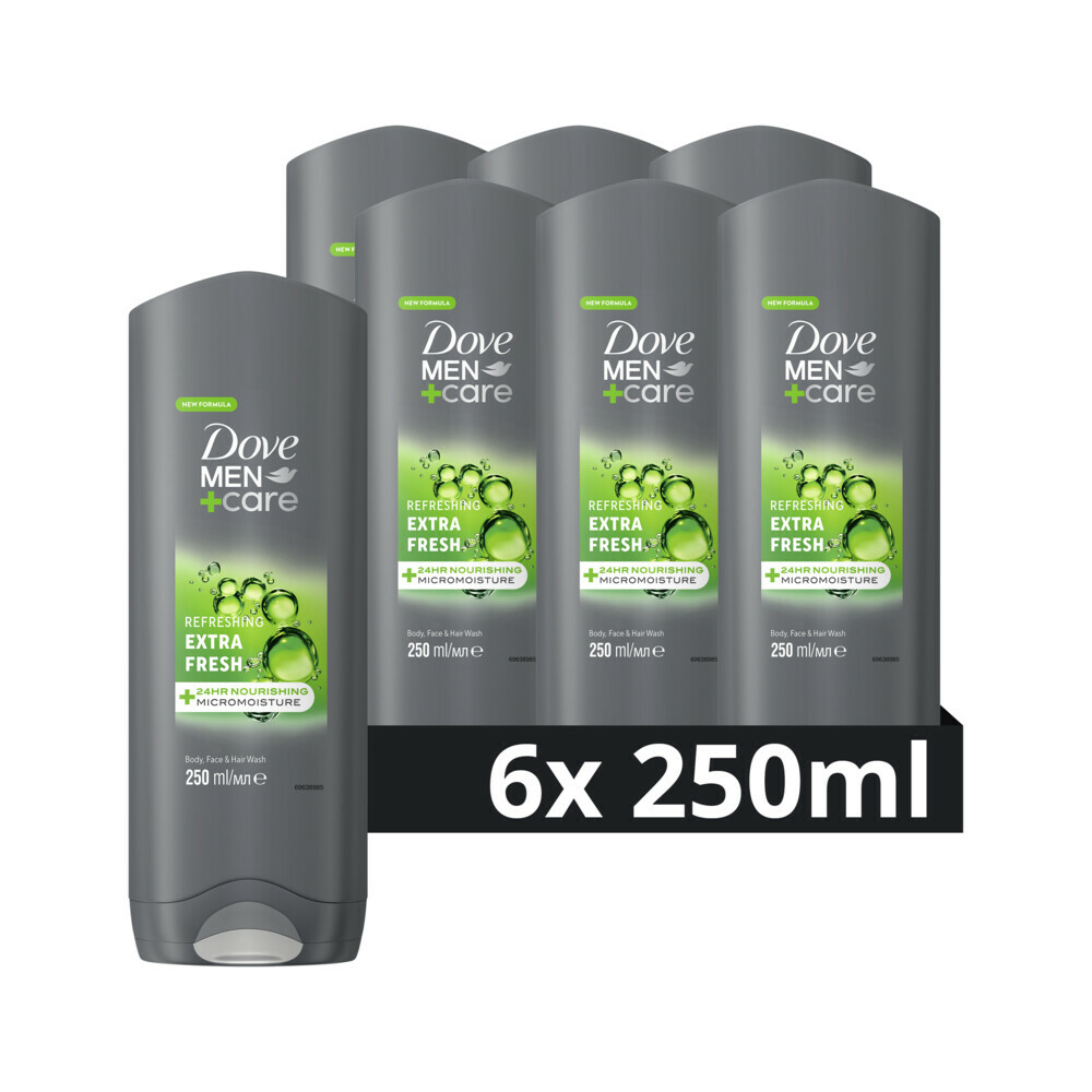 6x Dove Douchegel Men+ Care Extra Fresh250 ml