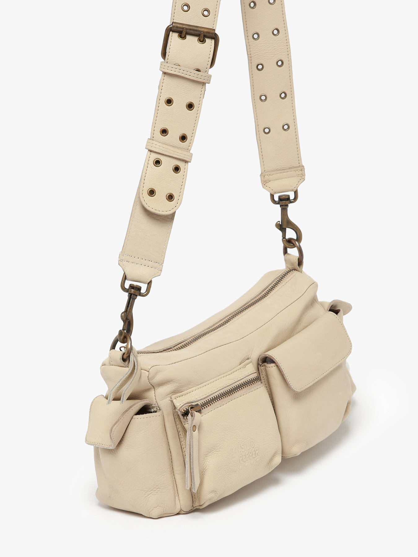 Sac bandoulire Cargo cuir BASILIC PEPPER