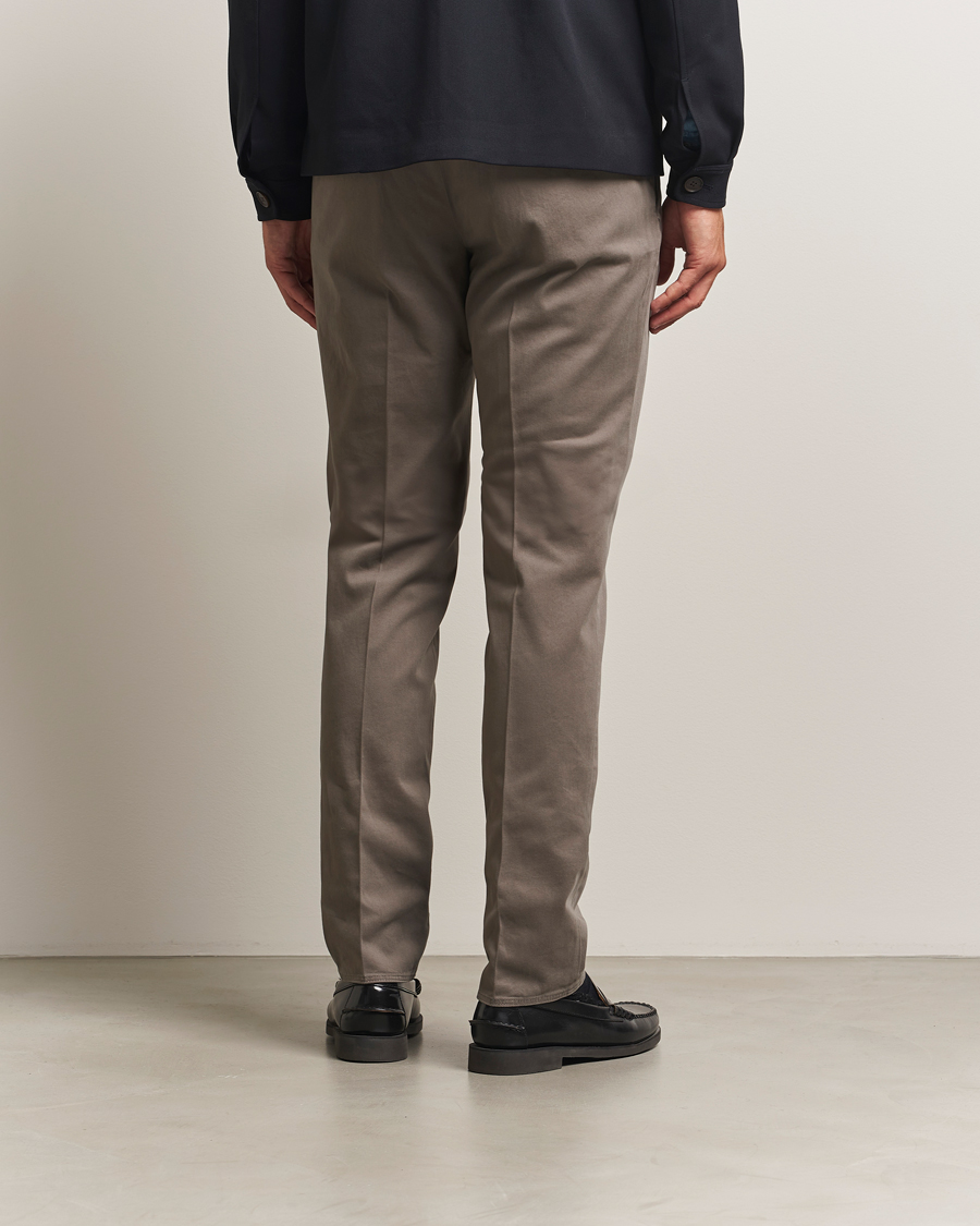 Incotex Slim Fit Cotton Stretch Chinos Grey