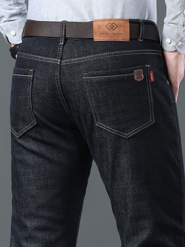 Denimic - Mid Rise Washed Straight Leg Jeans