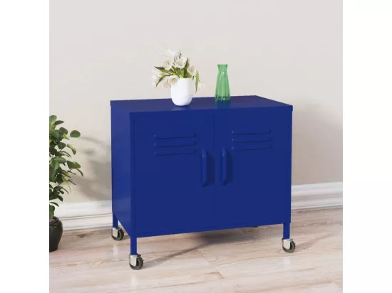 Armoire de rangement Bleu marine 60x35x56 cm Acier