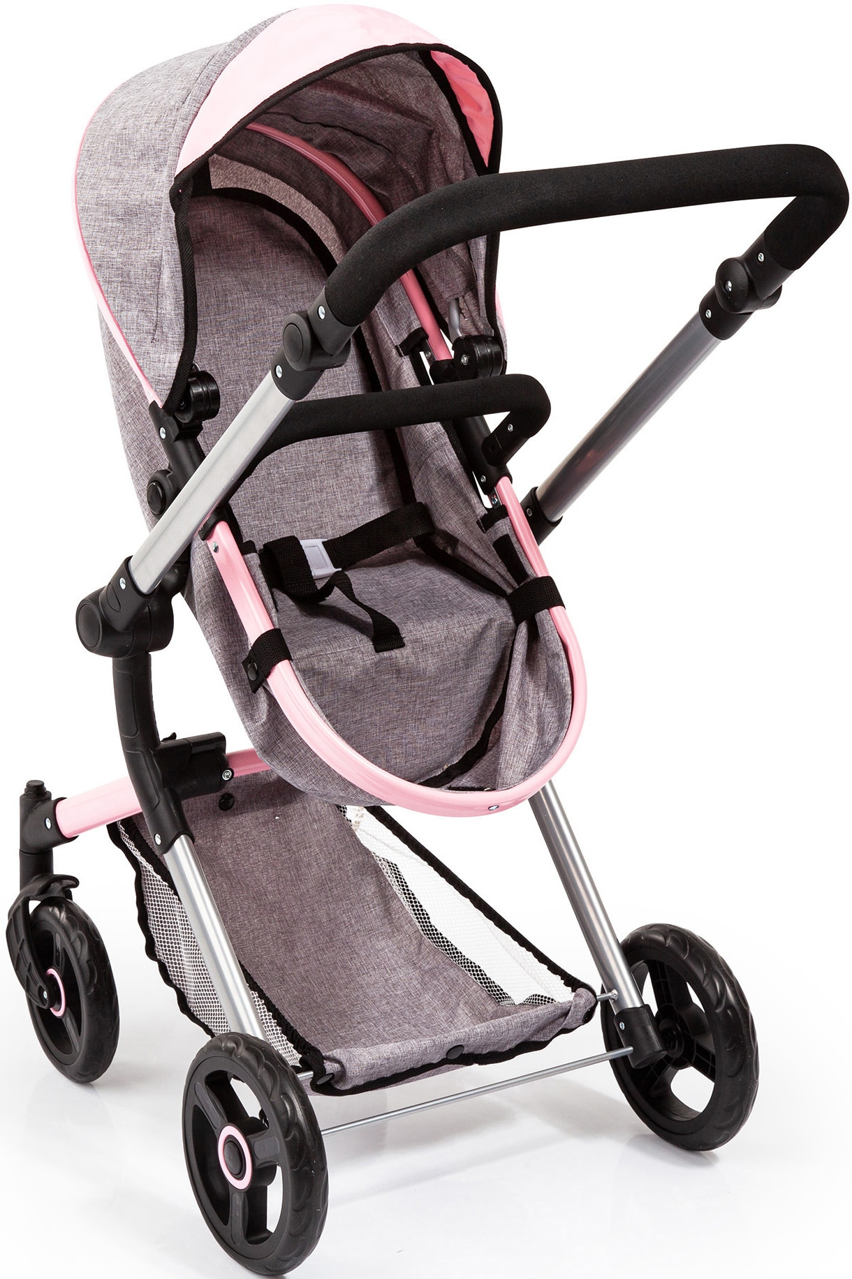 Bayer Kombi-Puppenwagen »Vario, grau« mit Wickeltasche