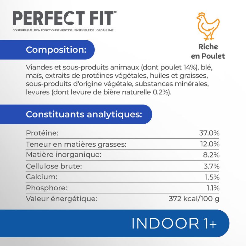 Perfect Fit Sterile 1+ Indoor Riche en poulet
