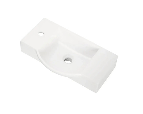 form&style FELINA wastafel 54,7 x 32,5 cm glanzend wit plankje rechts