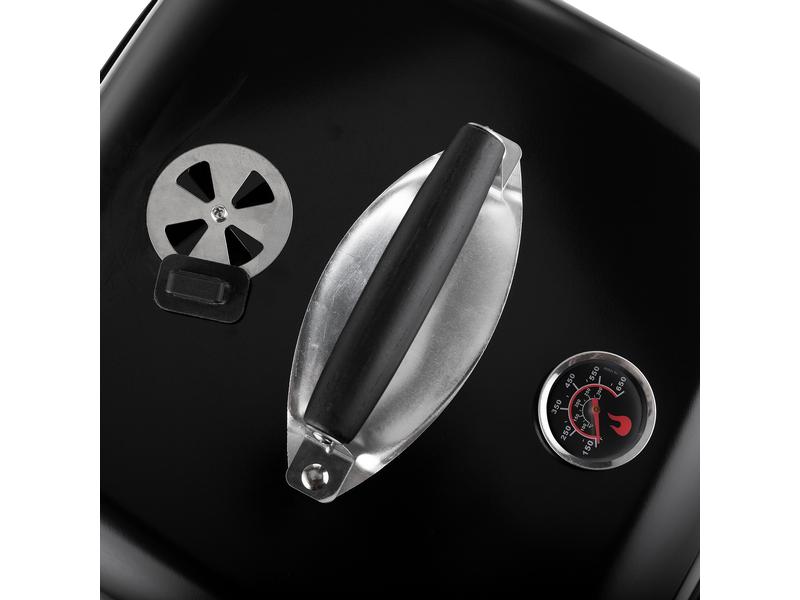 Tristar Tragbarer Hybridgrill, 2000 W 2-in-1-Elektro oder Holzkohlegrill – Inklusive Deckel