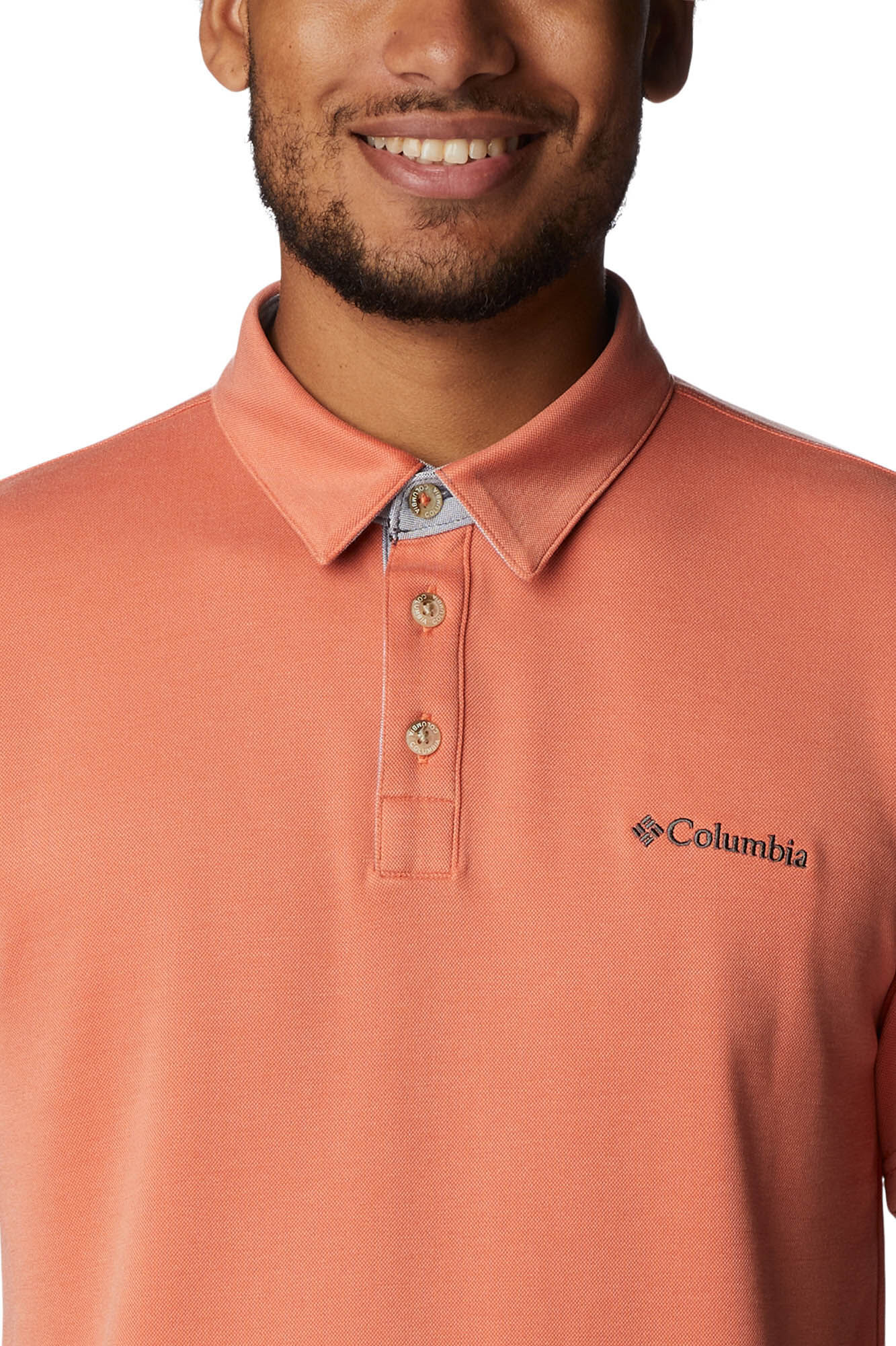 Camisa polo masculina Columbia Nelson Point™ - Laranja