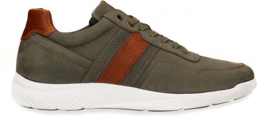 No Stress Heren Groene nubuck sneakers