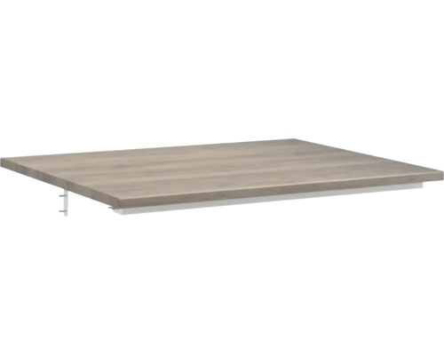 Jungborn QUATTRO/NOVE wastafelblad, 61 x 46 cm, geborsteld notenhout, zonder uitsparing