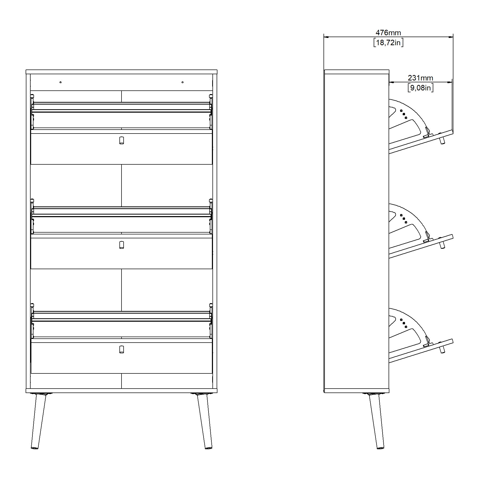 by fonQ basic Billy Schoenenkast - Antraciet