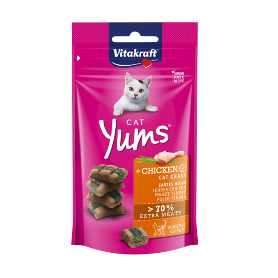 40g de petiscos Vitakraft Cat Yums sabor frango para gatos