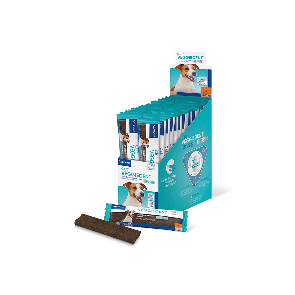 VeggieDent FR3SH Single Kauwstrips | S - 30 stuks | 12137.1