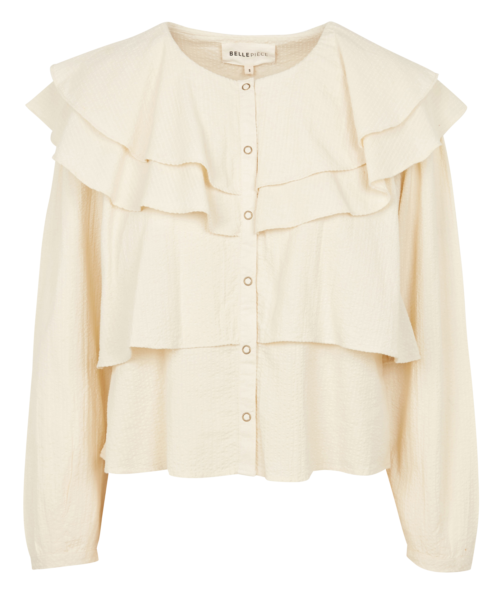 PARIS - Chemise ample col rond en coton | Blanc