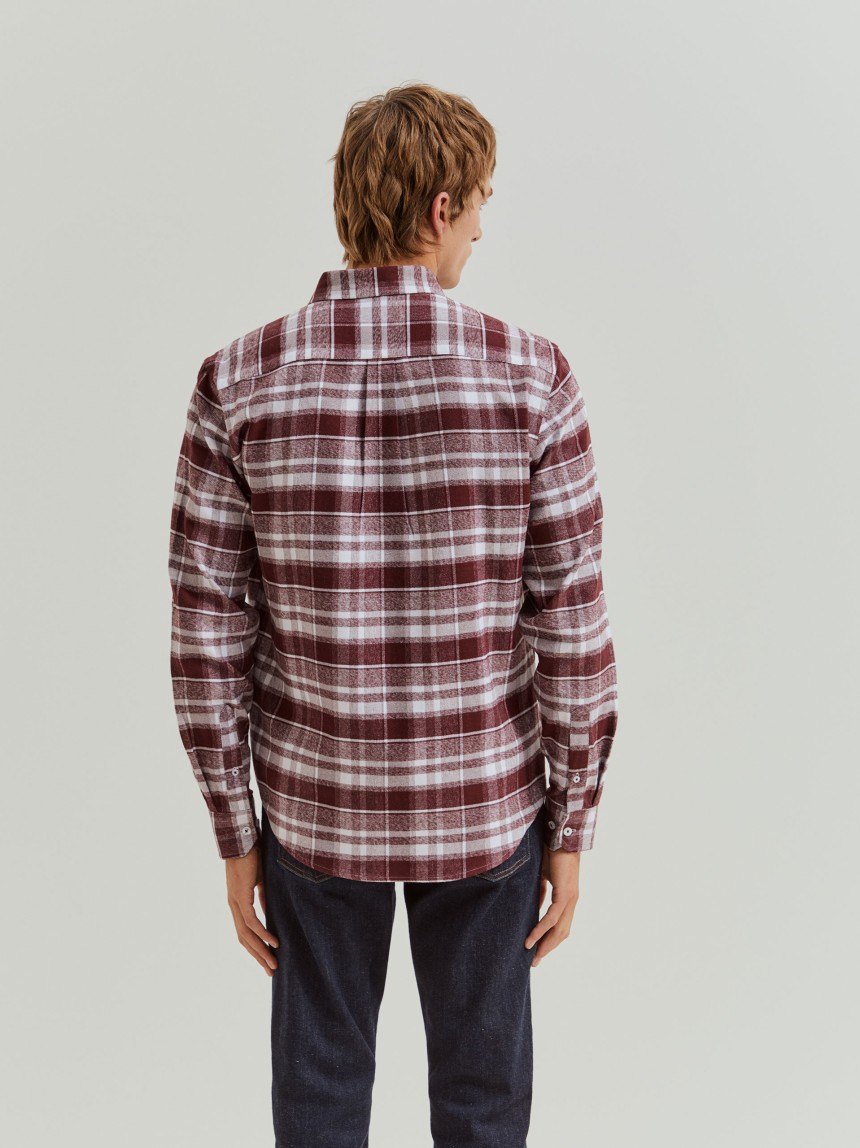 Camisa xadrez regular fit em flanela