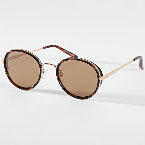 Lunettes De Soleil Doré Marron Fauve