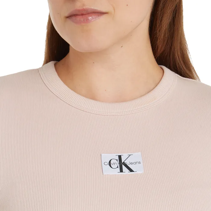 Calvin Klein Woven Label Rib Slim Shirt Dames