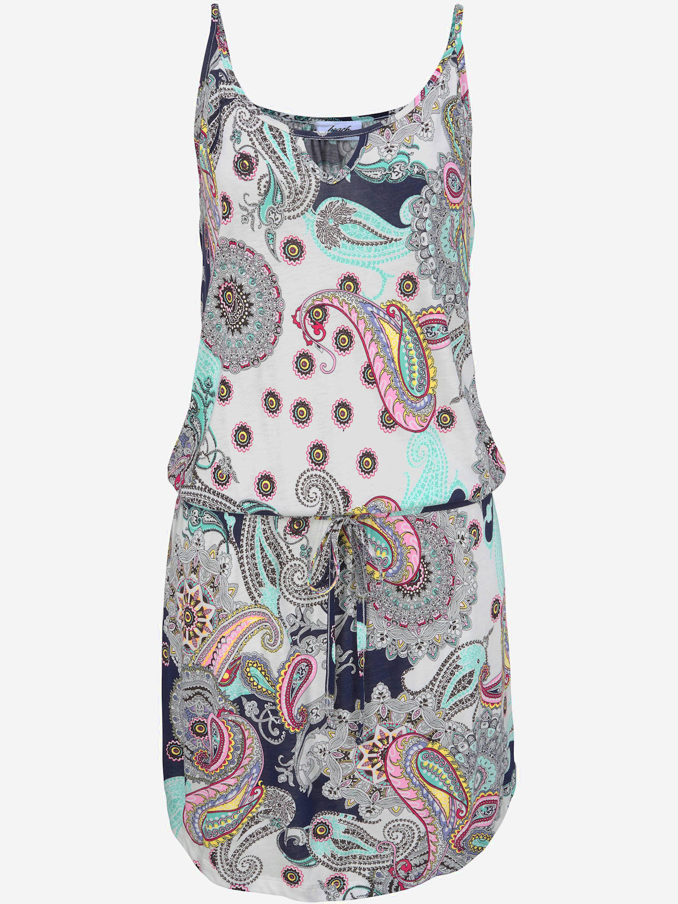 Robe de plage encolure ronde avec petite ouverture