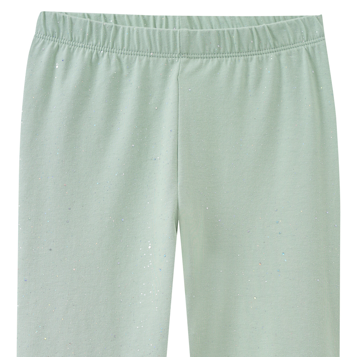 Yigga Mädchen Capri mit Glitzer-Allover mintgrün