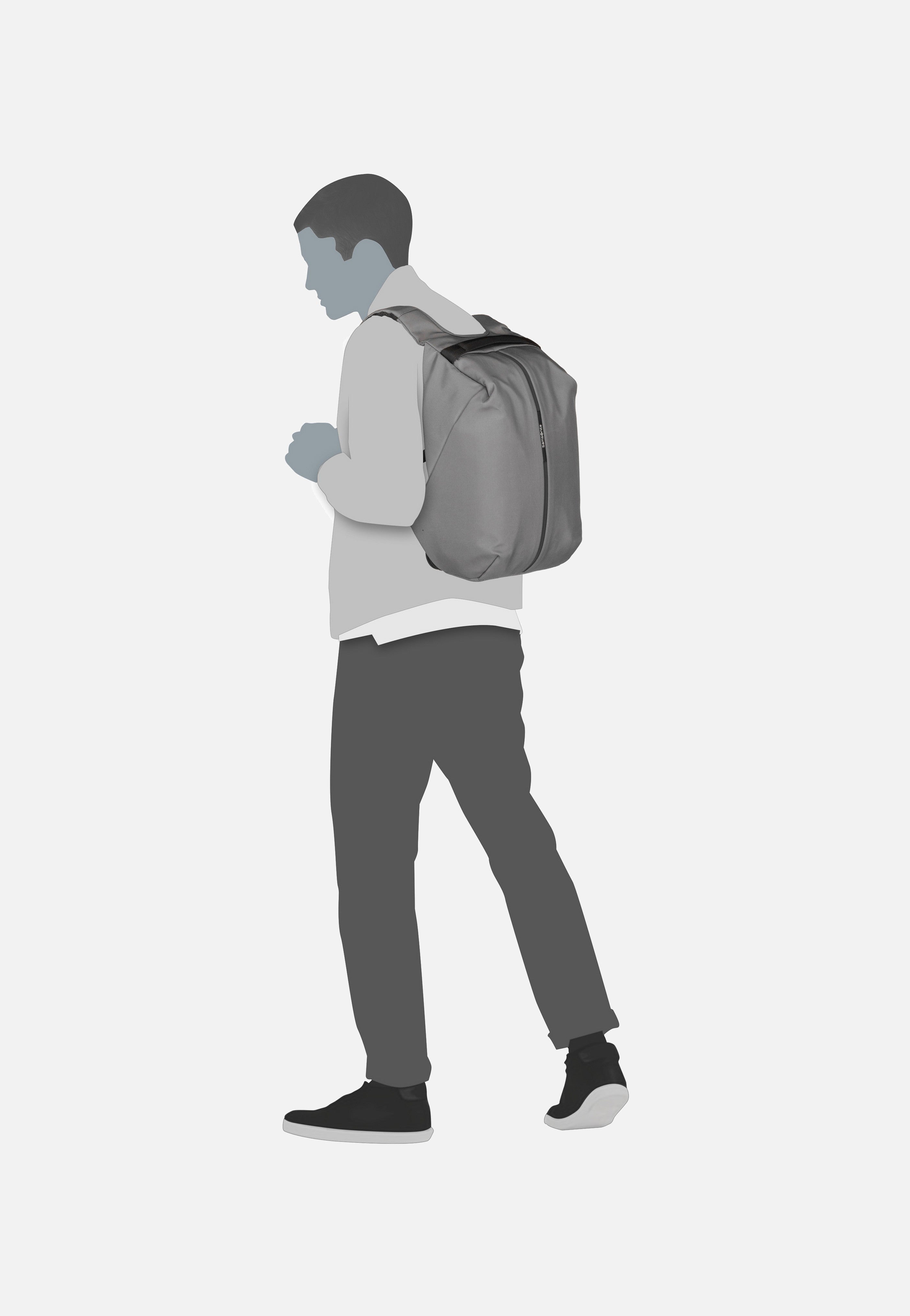 Securipak 2.0 Backpack 14.1'' Grey - Rucksack
