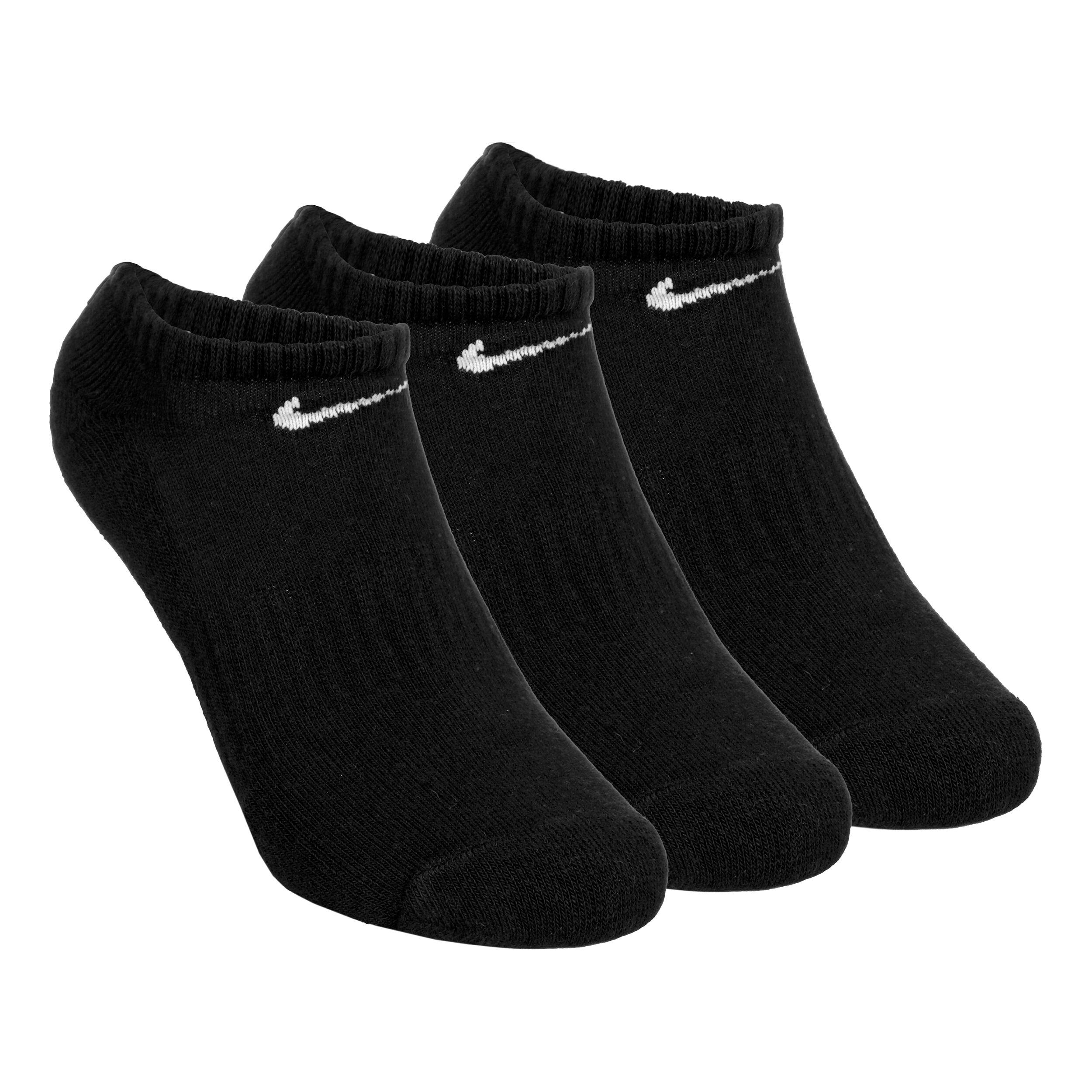Nike Everyday Lightweight No Show Chaussettes De Sport Pack De 3 - Noir , Blanc