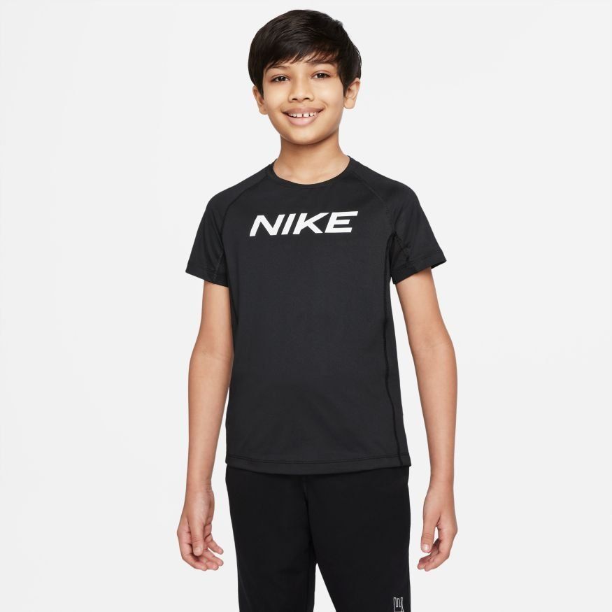 Nike Pro T-shirt d'Entraînement Dri-FIT - Noir/Blanc Enfant