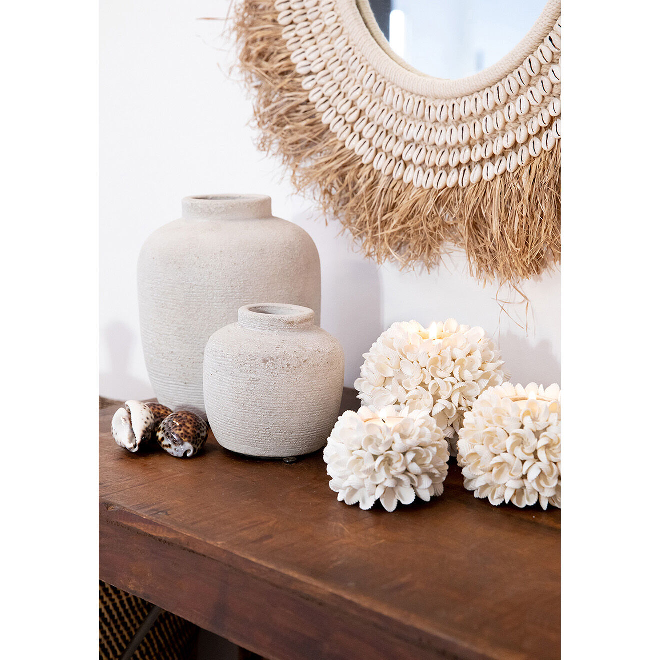 Bazar Bizar Bougeoir Flower Power blanc -  D.7 cm