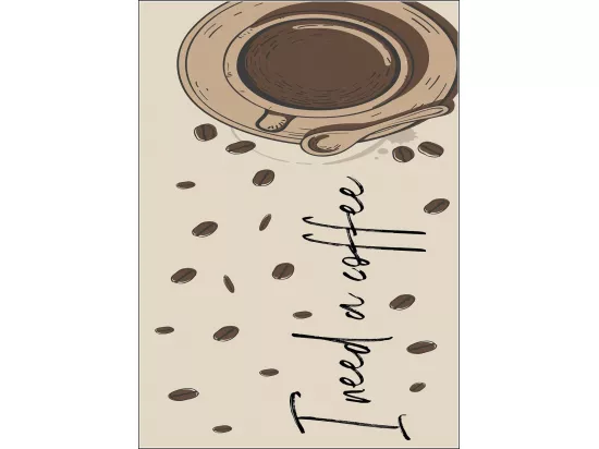 Tapis de cuisine 40x60 cm Polyester Need Coffee