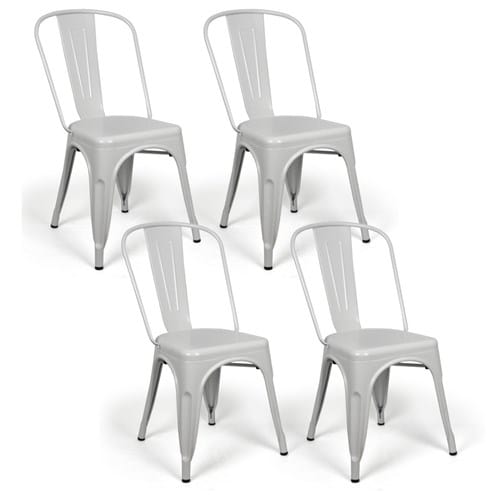 Lot de 4 chaises industriel-vintage